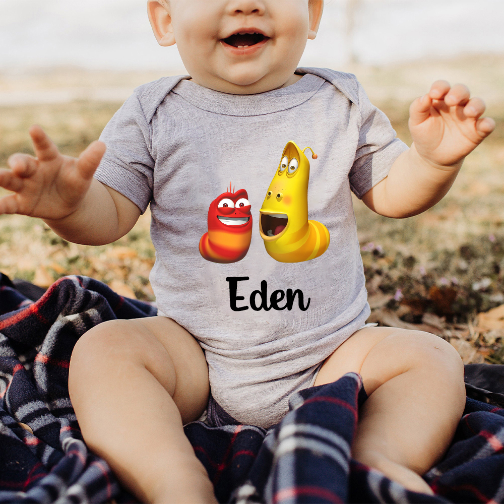 Personalized Larva's Funny Baby Romper | Larva24