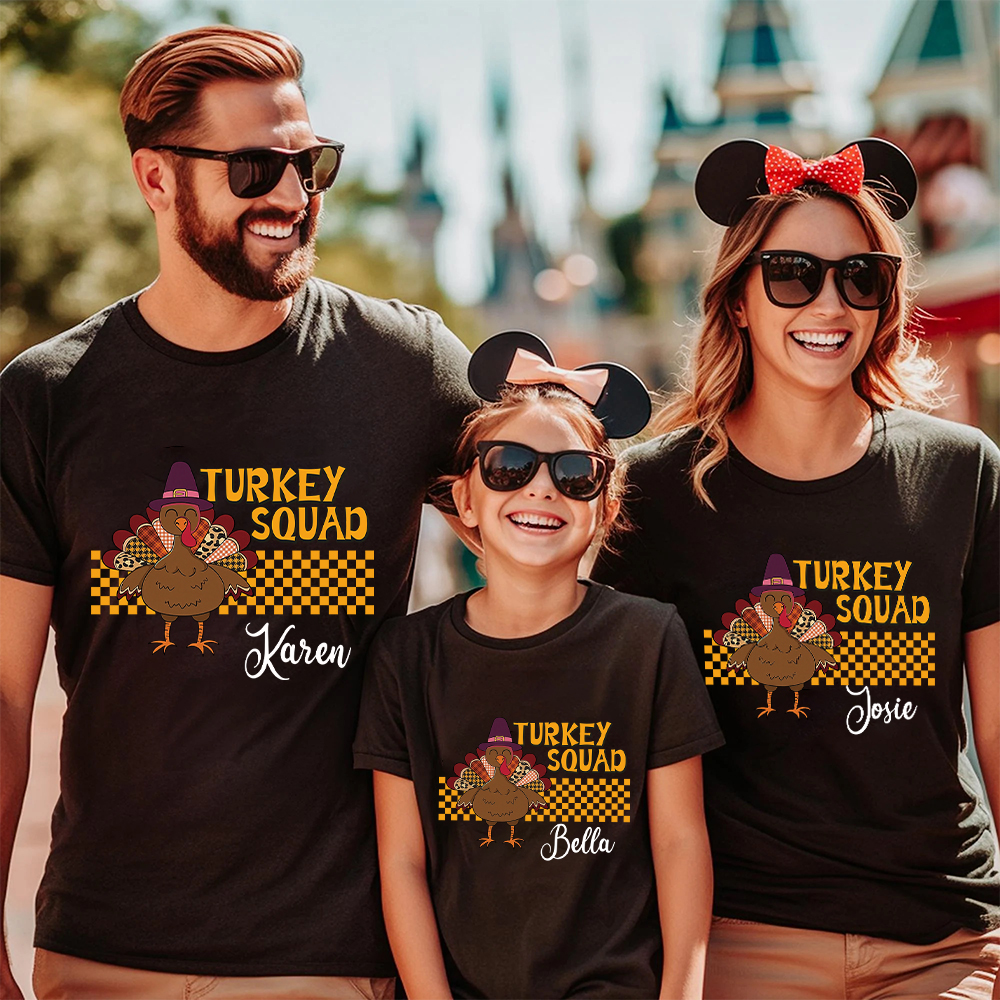 Personalized Turkey Squad Family Matching Shirt | CWThanks09