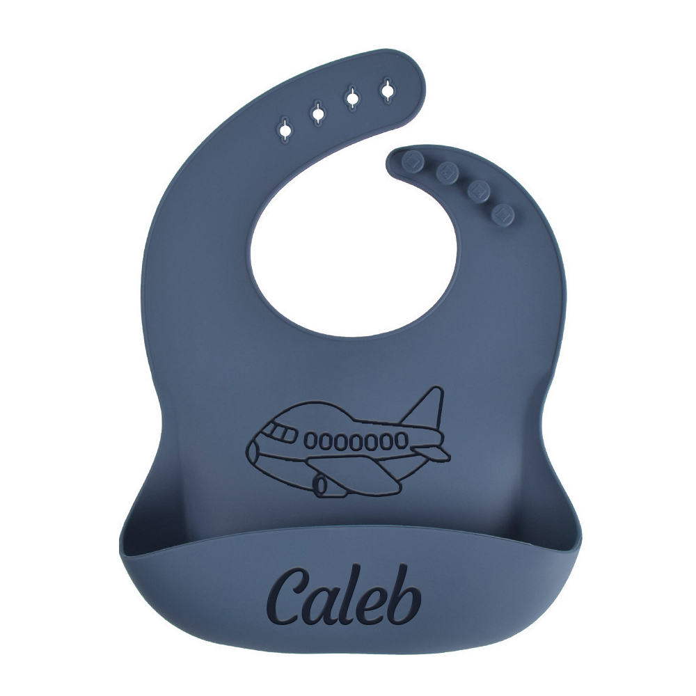Personalized Baby Reusable Food Grade Silicone Bib | CWBaby299