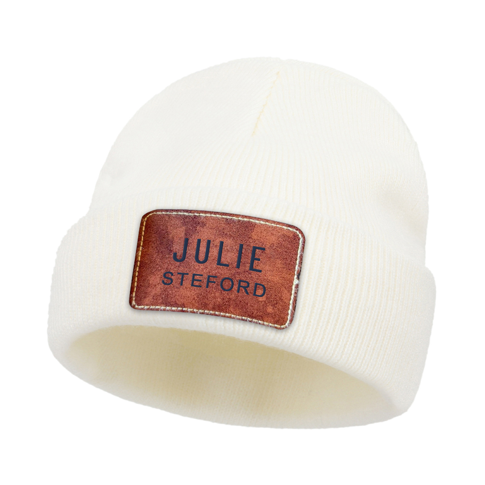 Personalized Classic Leather Patch Beanies For Kid & Adult | HSKid65