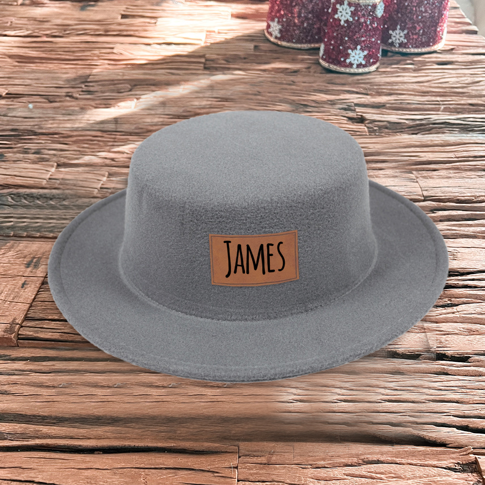 Personalized Leather Patch Jazz Hat for Comfort & Unique | CWBeach104