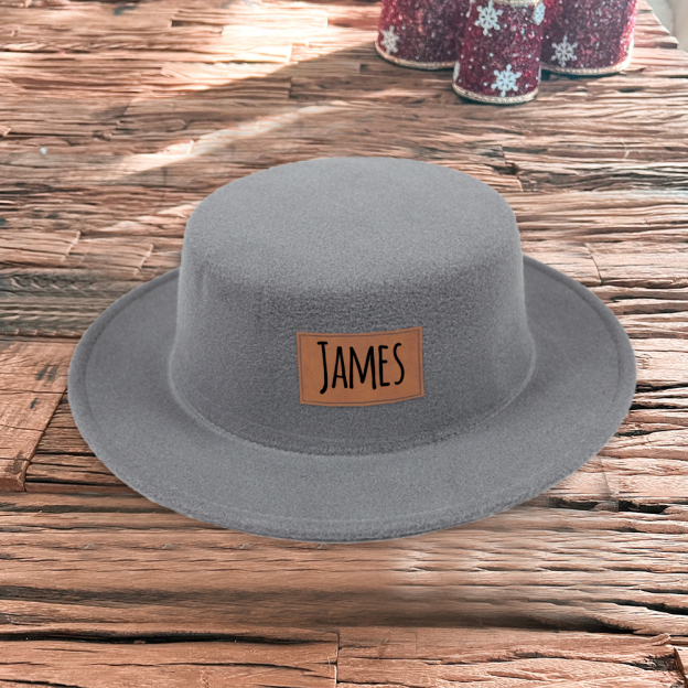 Personalized Leather Patch Jazz Hat for Comfort & Unique | CWBeach104