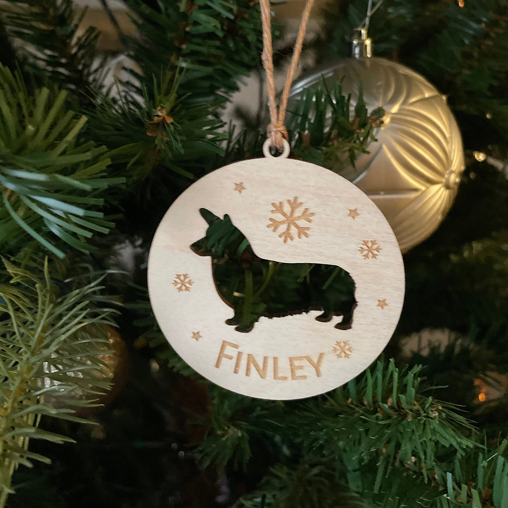 Personalized Pet Shape Wood Ornament | BKPet248