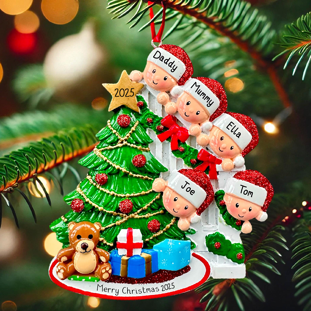 Personalised Christmas Tree Family Ornament | MCGift203
