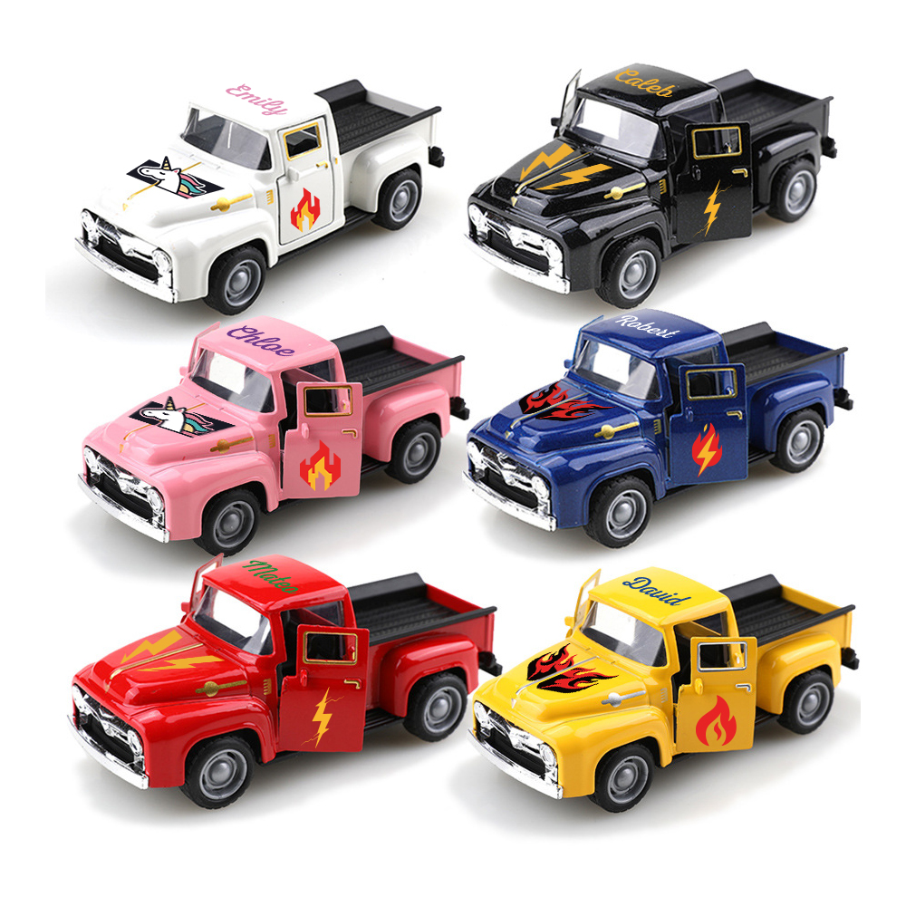 Personalized Toy Pickup Truck Custom Name & Pattern | CWToy167