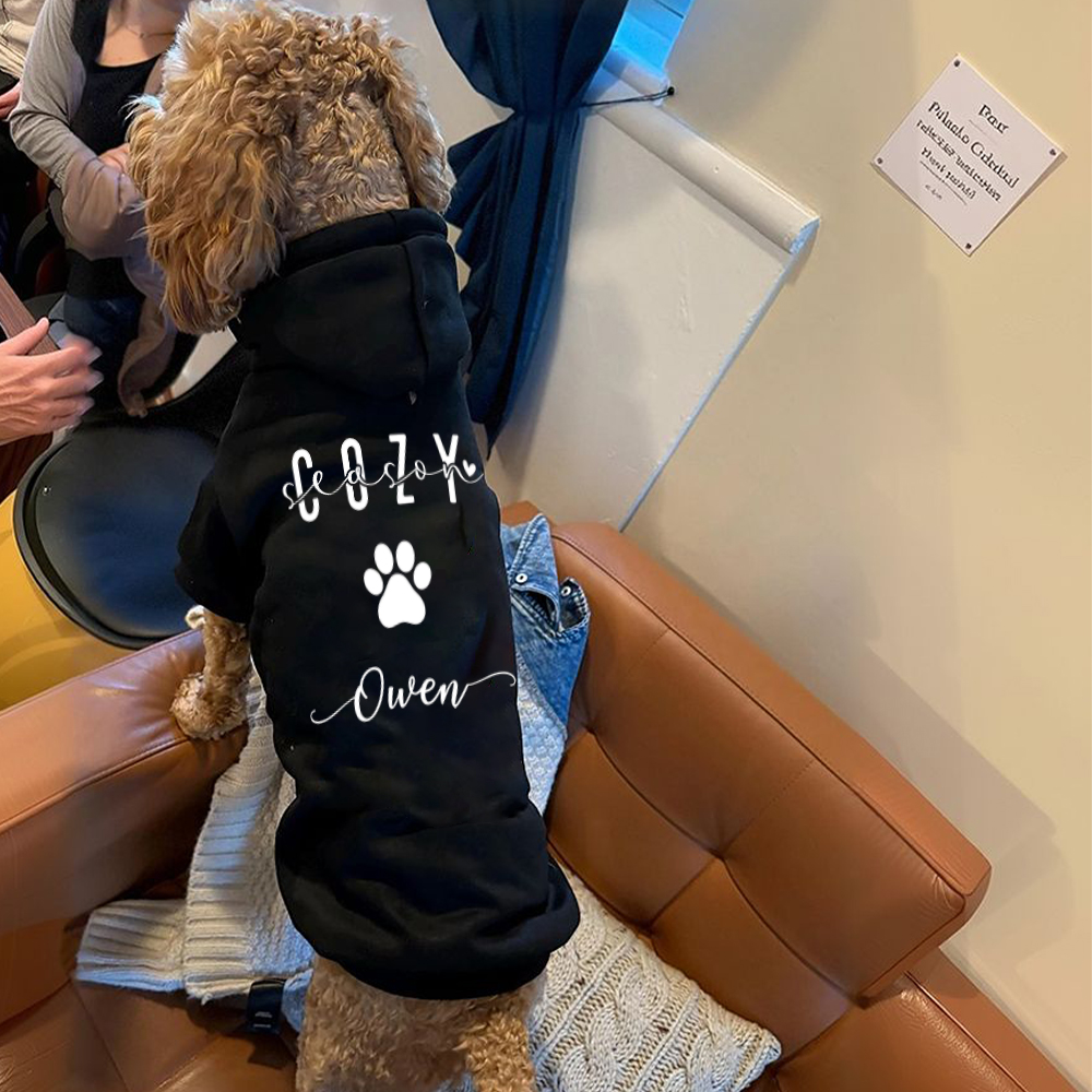 Personalized Cozy Season Warm Puppy Hoodie | BKPet282