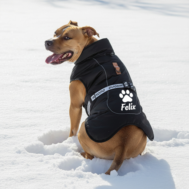 Personalized Pet Winter Warm Reflective Safety Puffer Vest | BKPet302