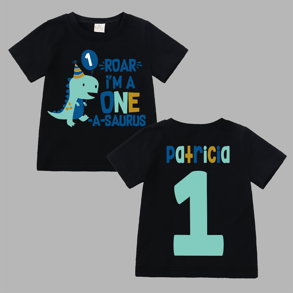 Personalized ROAR Dinosaur Theme Birthday T-Shirt | inBirth18