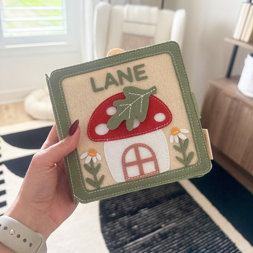 Personalized Baby Handmade Sensory Activities Felt Quiet Book | CWToy168