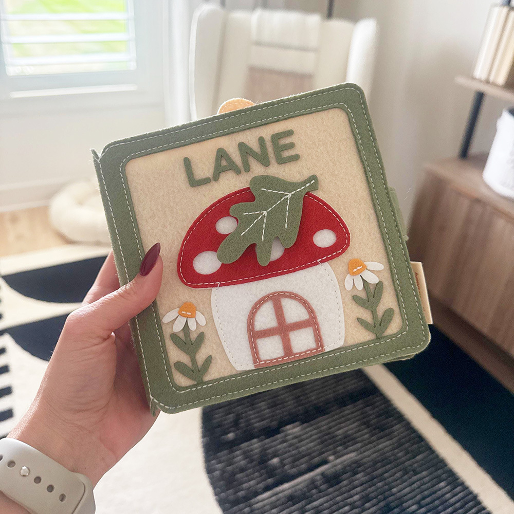Personalized Baby Handmade Sensory Activities Felt Quiet Book | CWToy168