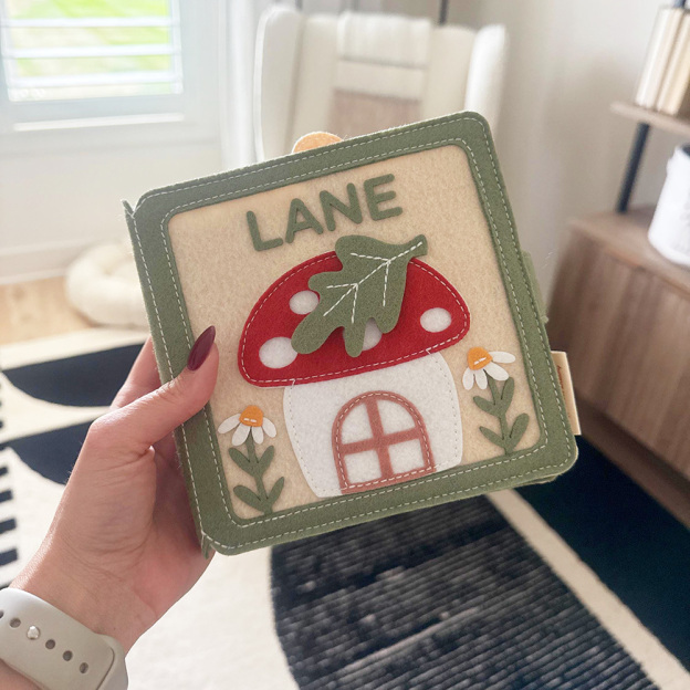 Personalized Baby Handmade Sensory Activities Felt Quiet Book | CWToy168