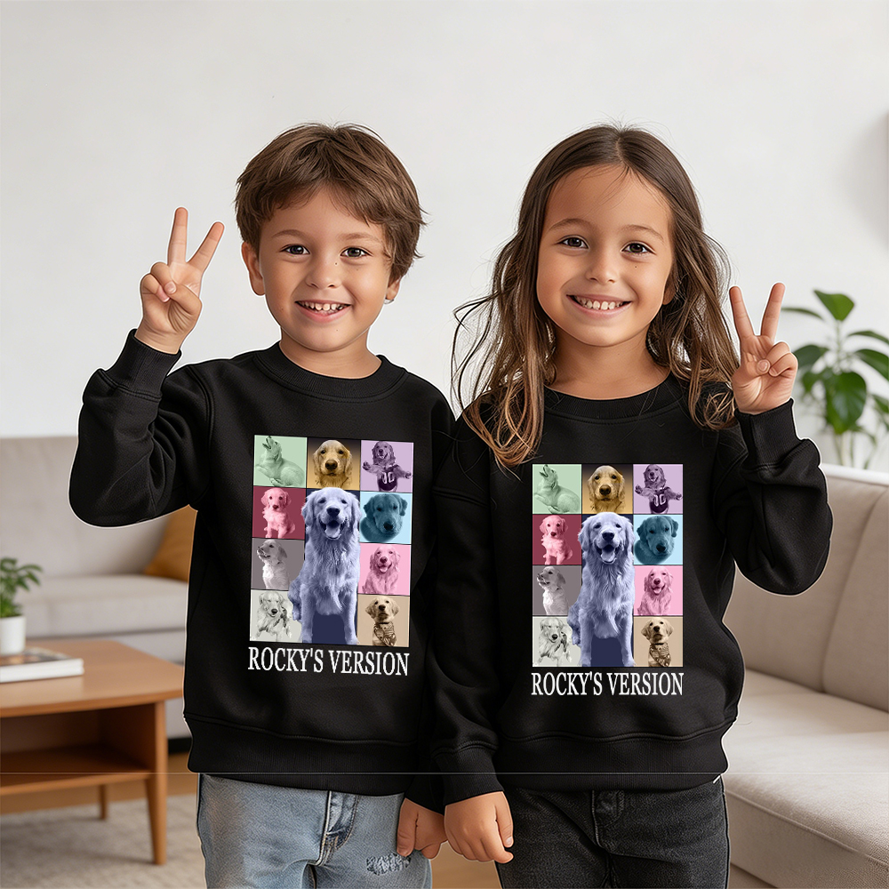 Personalized Pet Version Collage Crew Neck Sweatshirt | BKPet352