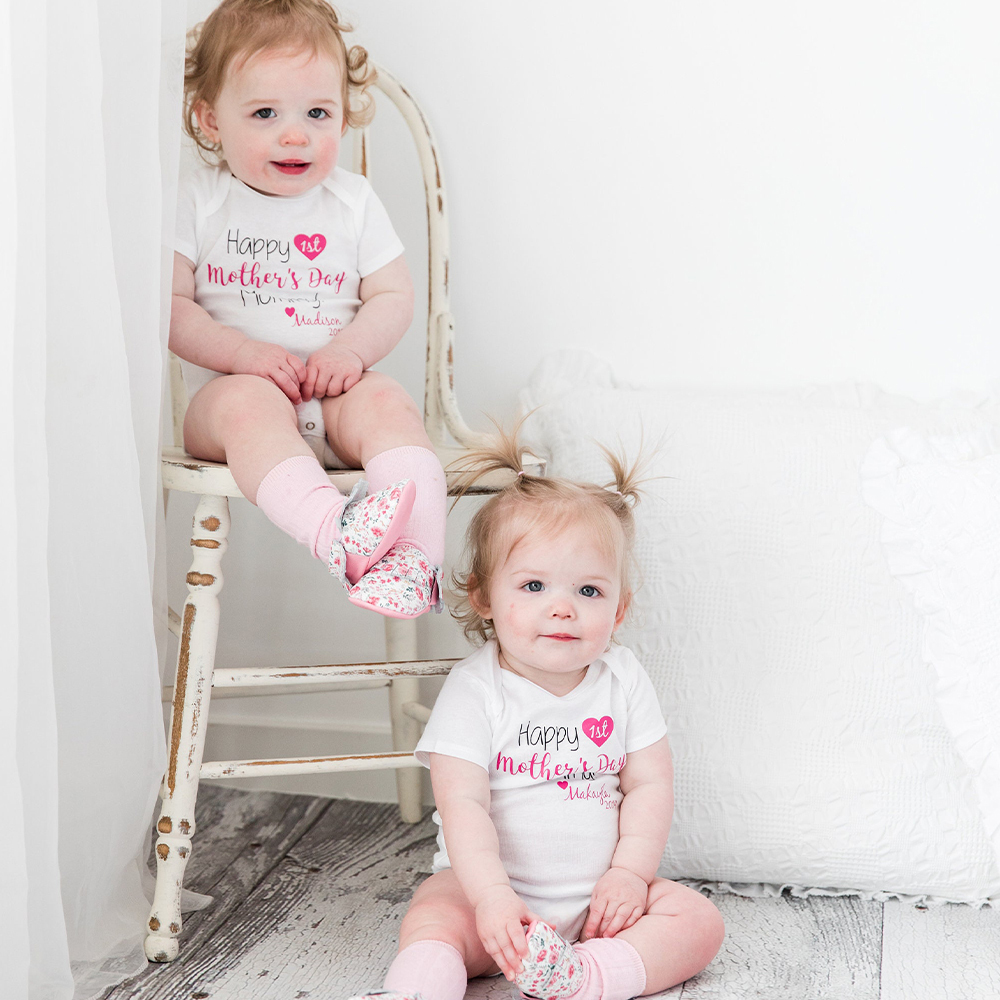 Personalized First Mother's Day Mommy and Baby Outfit | CWFamily139
