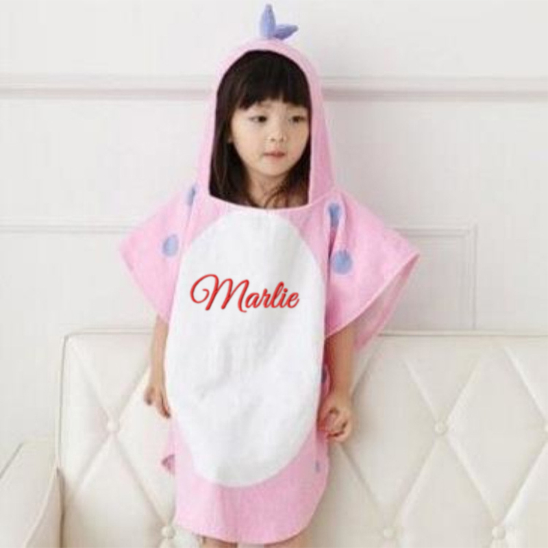 Personalized Embroidery Dinosaur Hooded Beach Towel for Summer & Beach | Cwbeach118