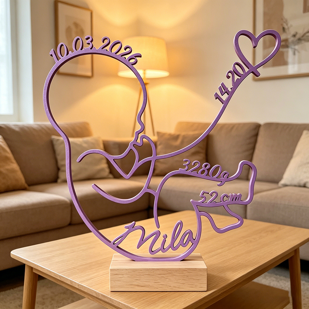 Personalized 3D Baby Birth Stand Decor for Unique & Love | CWGift59