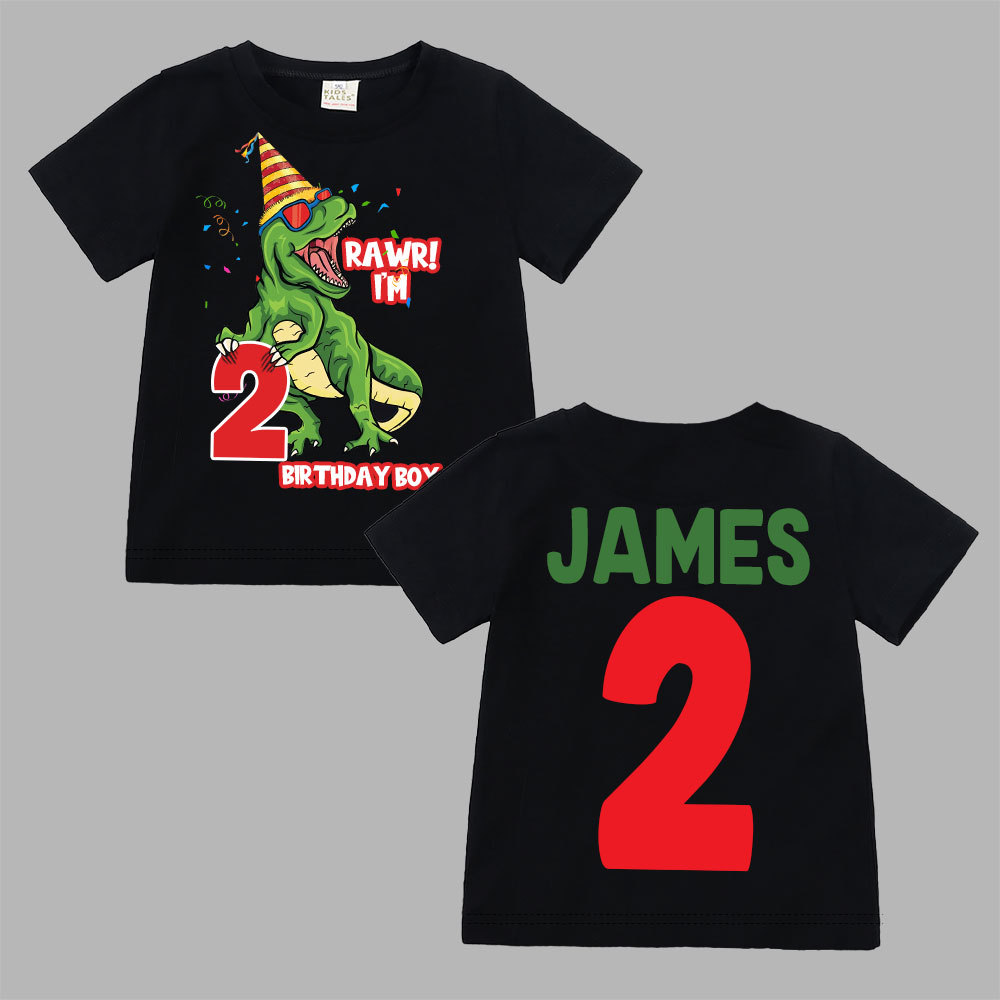 Personalized Dinosaur Birthday Boy T-Shirt | inBirth23