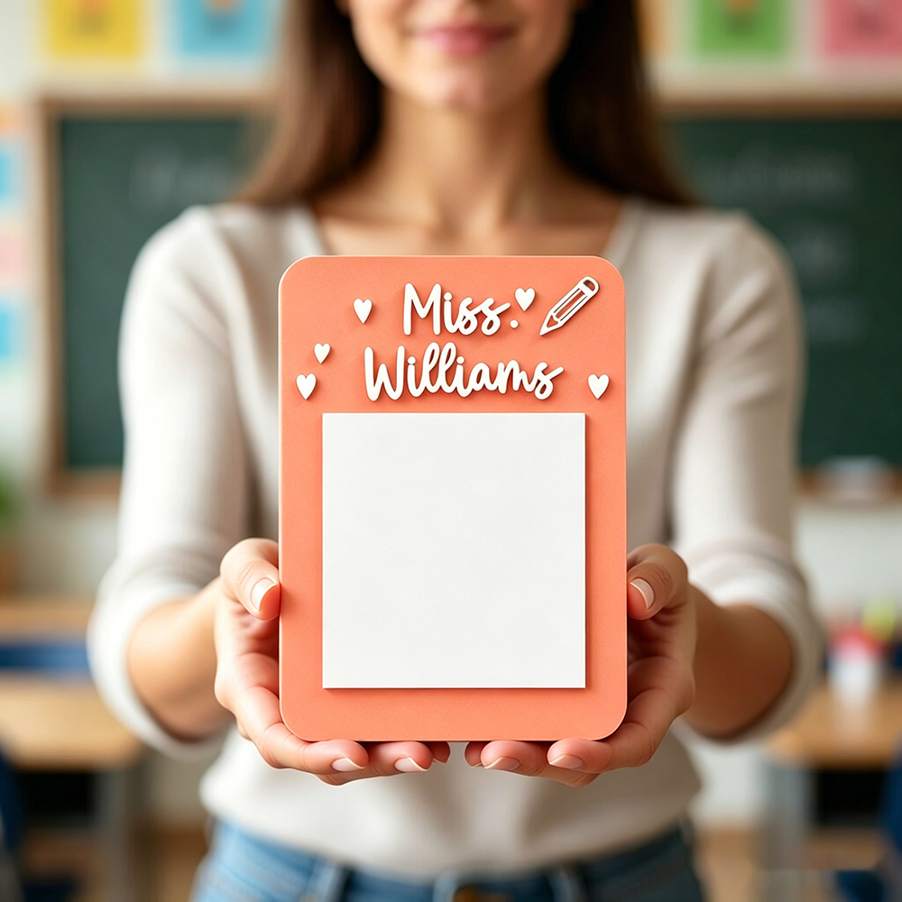 Personalized Teacher Note Holder | CWGift62