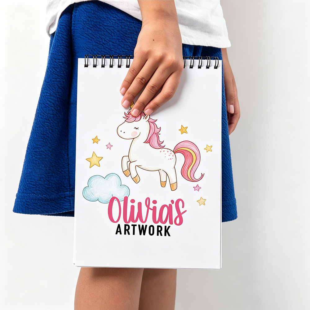 Personalized Kids Drawing Art Sketchbook | CWToy193