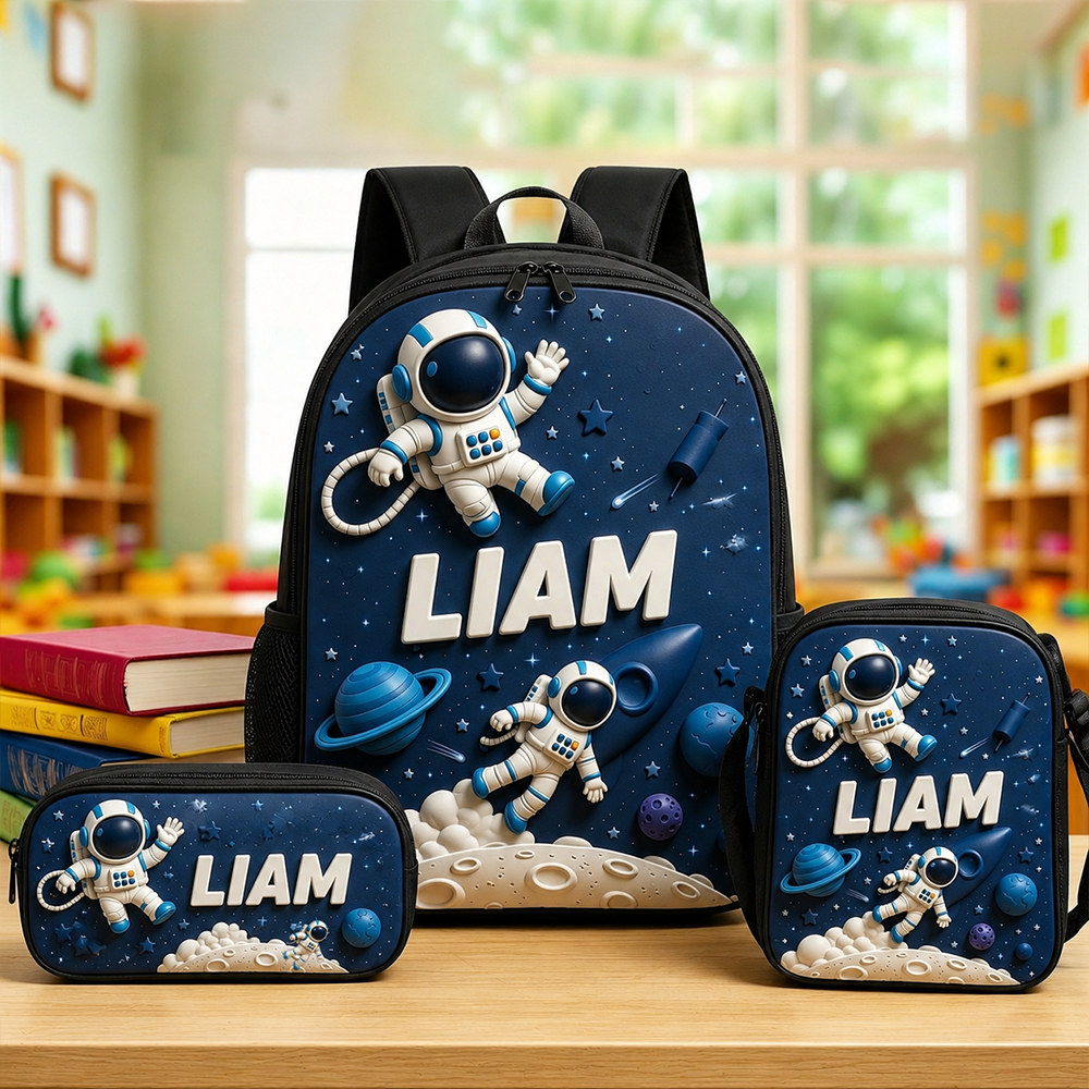Personalized Kid Space Astronaut Backpack Set | CWPack382