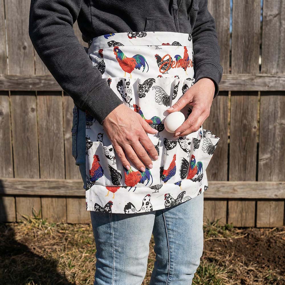 Personalised Embroidered Egg Gathering Half Apron | Apron51