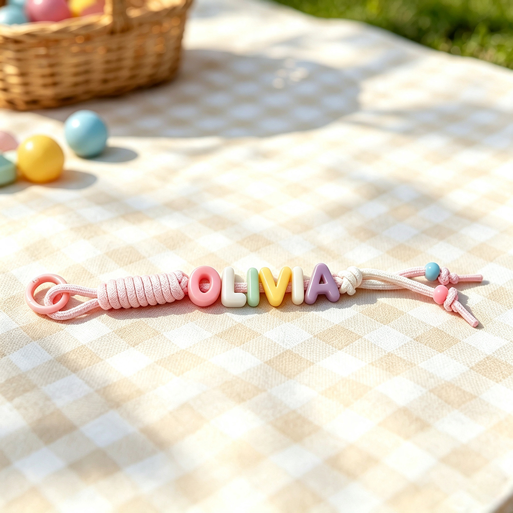 Personalized Colorful Name Letter Beaded Bag Tag | CWGift76
