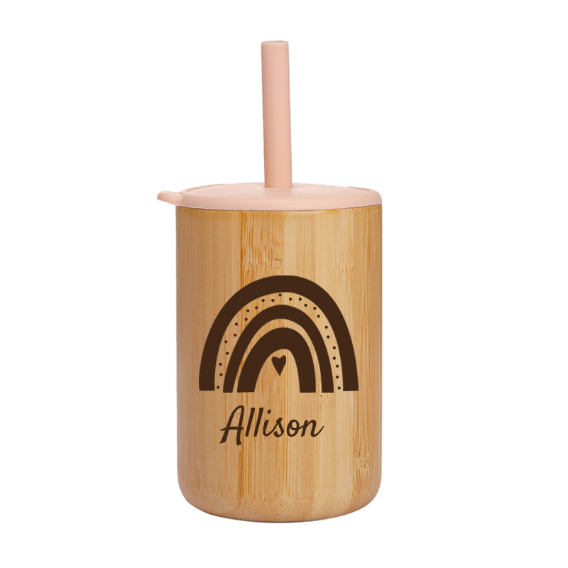 Personalized 5oz Eco-friendly Bamboo & Silicone Non-spill Cup | YouBottle57