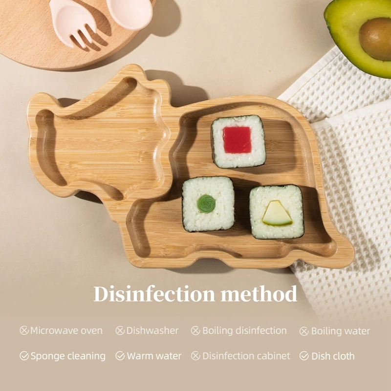 Personalised Baby Bamboo Dinosaur Plate Set | CWBaby20