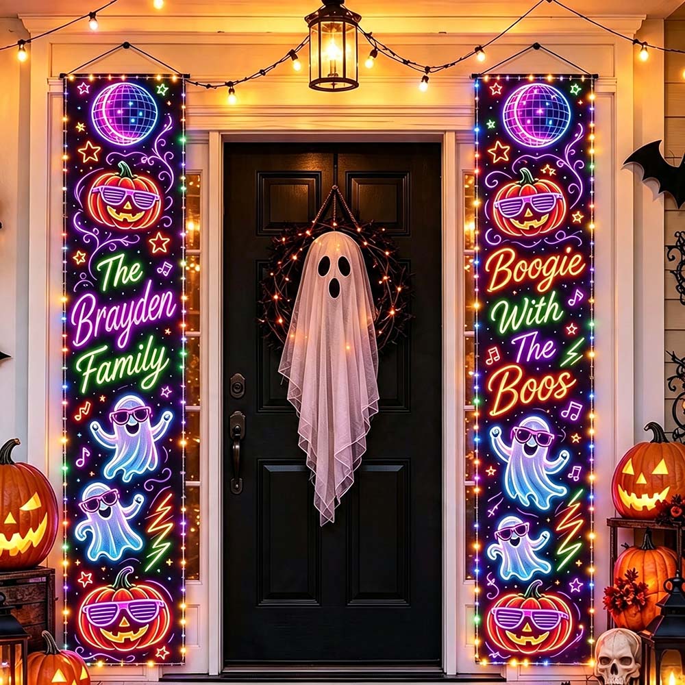 Personalized Halloween Family Name Door Banners | CWHalloween113