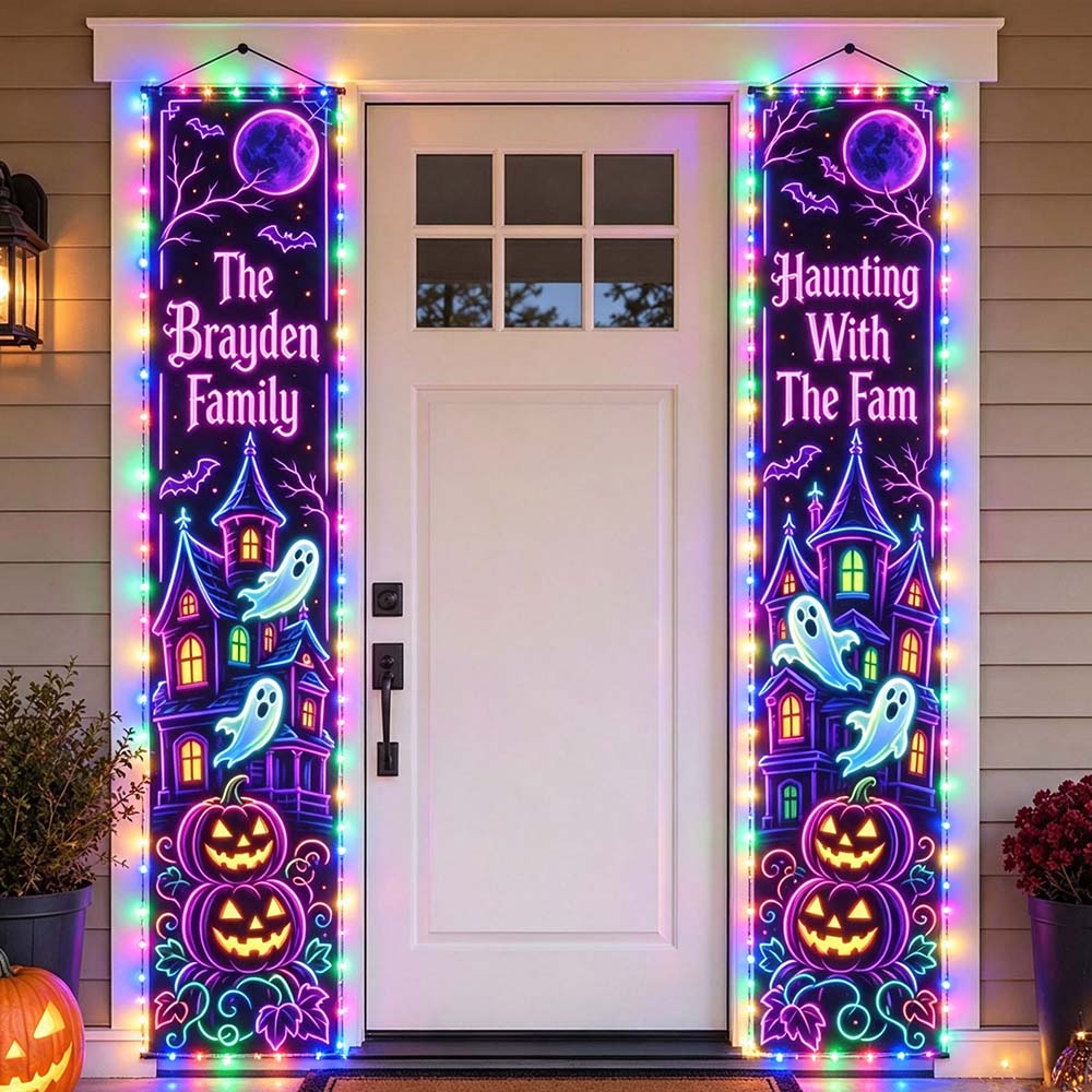 Personalized Halloween Family Name Door Banners | CWHalloween113