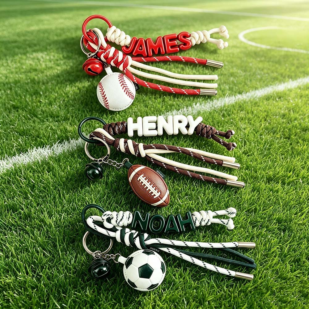 Personalized Sports Name Beaded Keychain | CWGift95