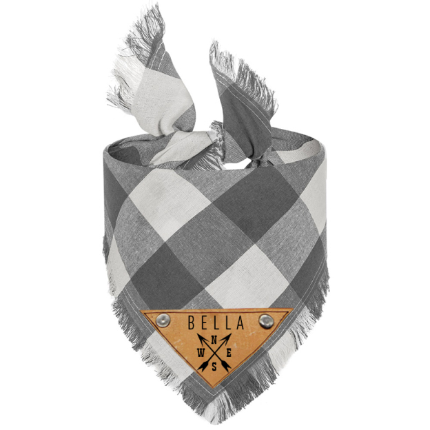 Personalized Plaid Dog Bandana for Comfort & Unique | BKPet42