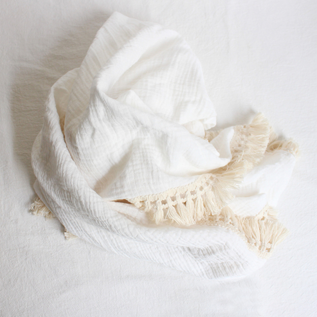 Personalized Fringe Leather Patch Baby Blanket | kkbaby18