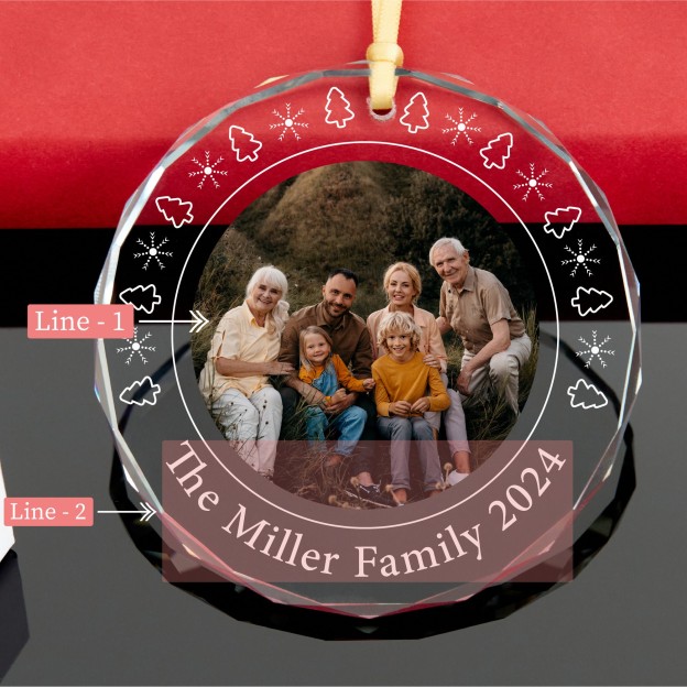 Personalized Glass Family Christmas Ornaments | CWGlass25