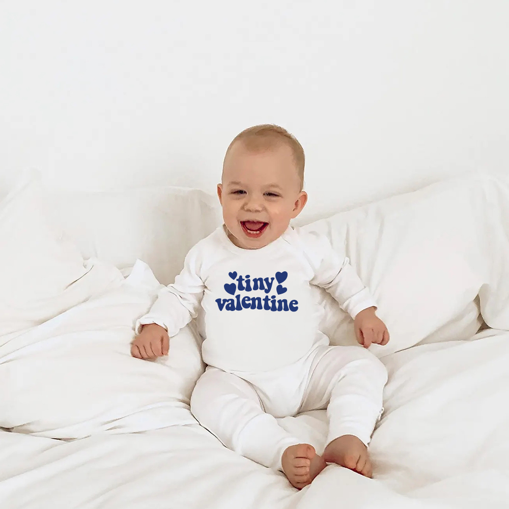 Personalized Baby First Valentine Ropmer and Hat Set | CWBaby144