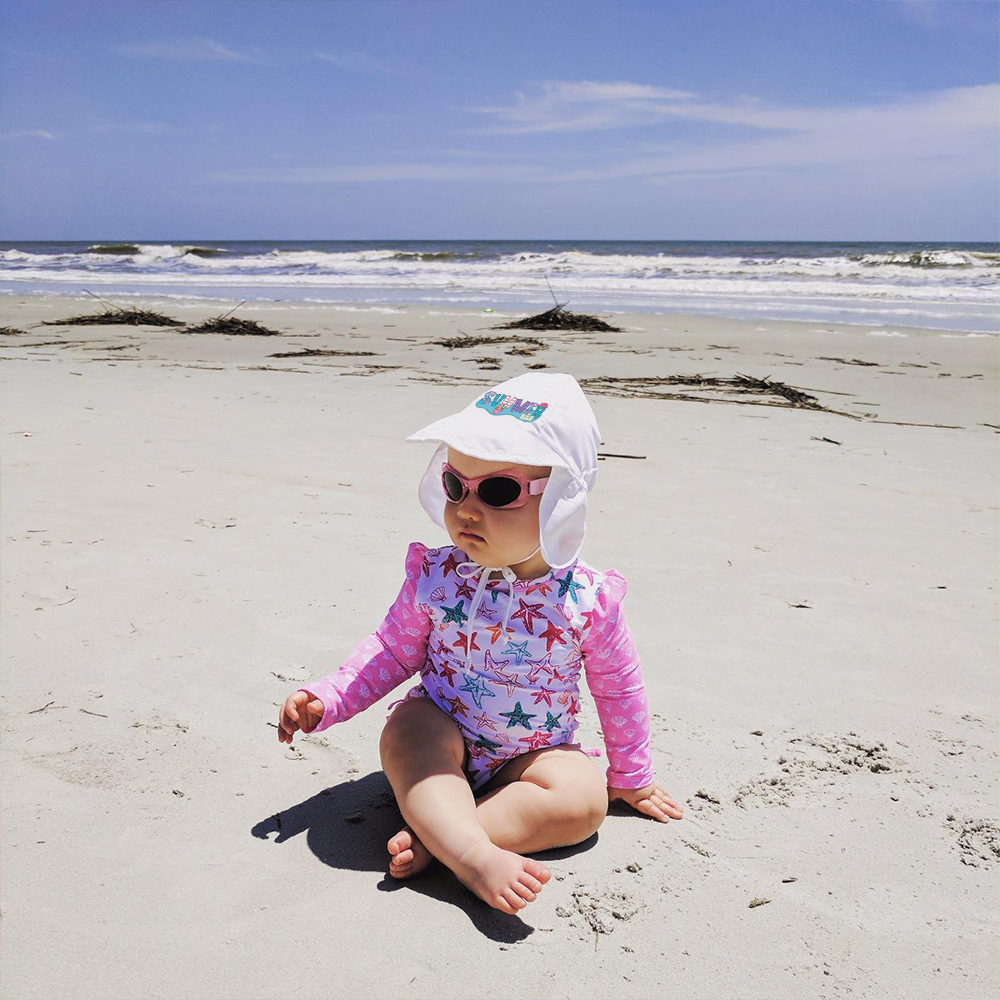 Personalized Kids UV Sun Hat with Neck Protection | CWBeach171