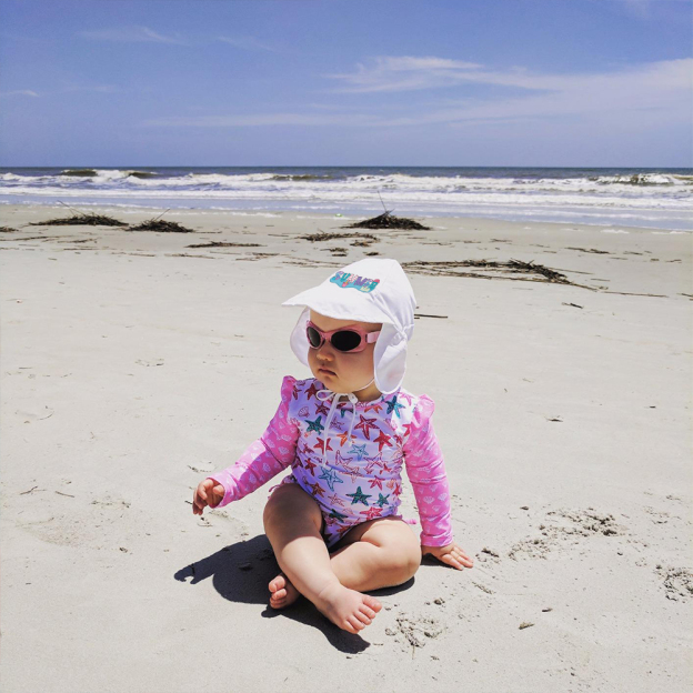 Personalized Kids UV Sun Hat with Neck Protection | CWBeach171