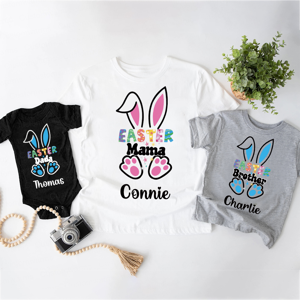 Personalized Family Happy Easter Matching Shirt | CWEaster55