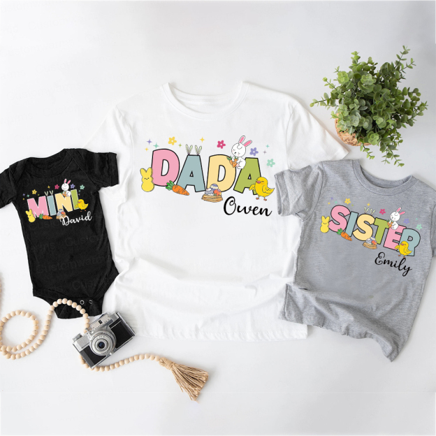 Personalized Family Happy Easter Matching Shirt | CWEaster56