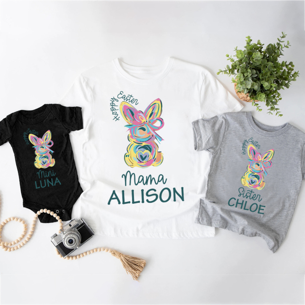 Personalized Family Happy Easter Matching Shirt | CWEaster58