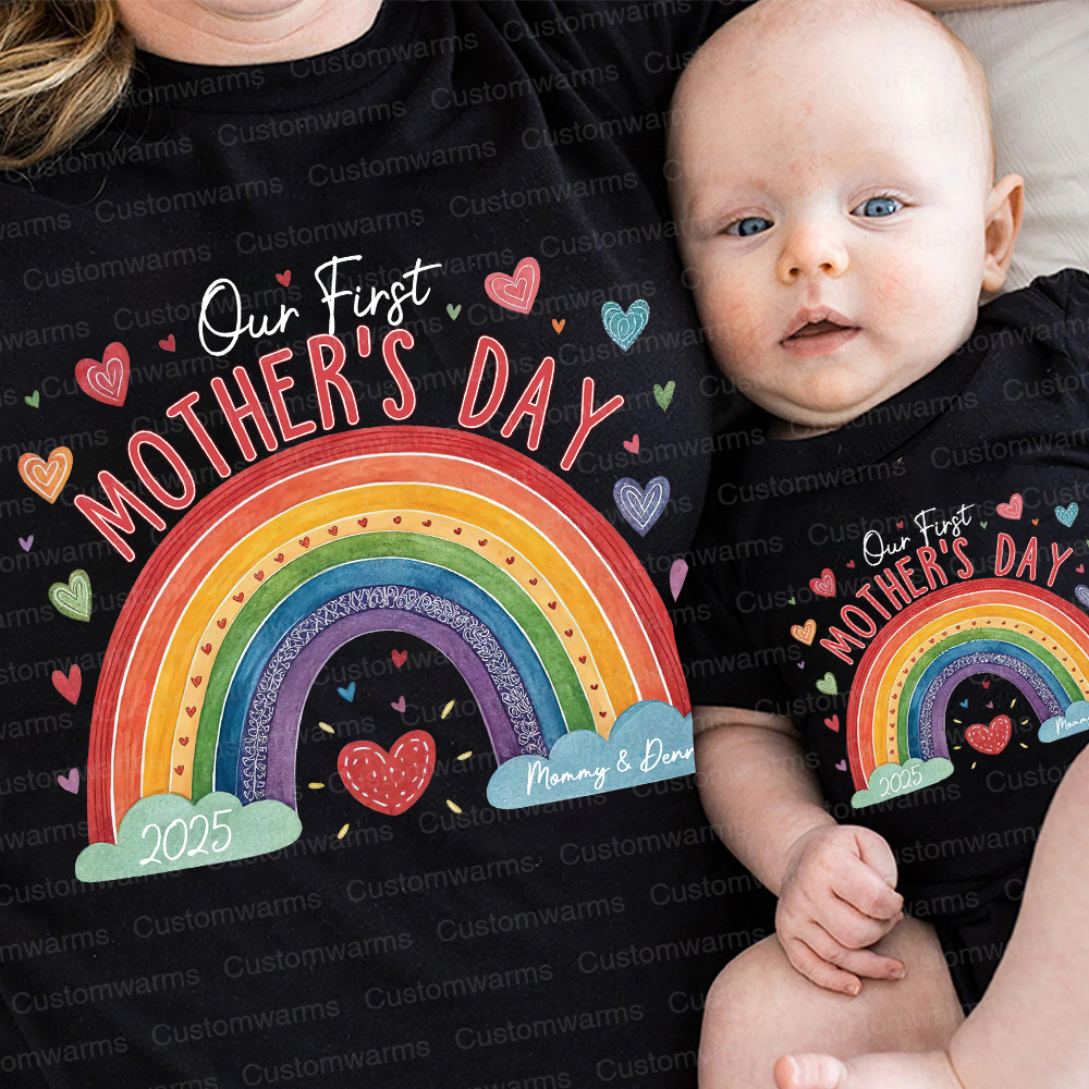 Personalized First Mother's Day Mommy and Baby Outfit | CWFamily21