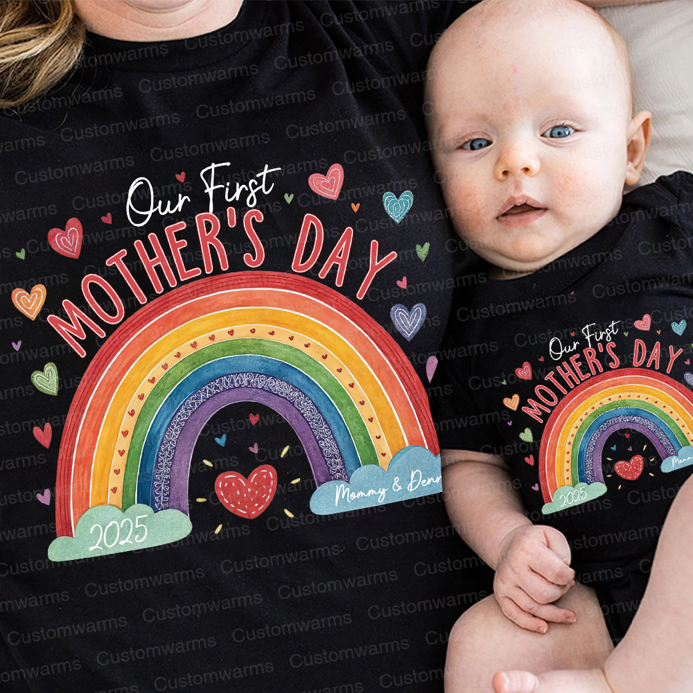 Personalized First Mother's Day Mommy and Baby Outfit | CWFamily21