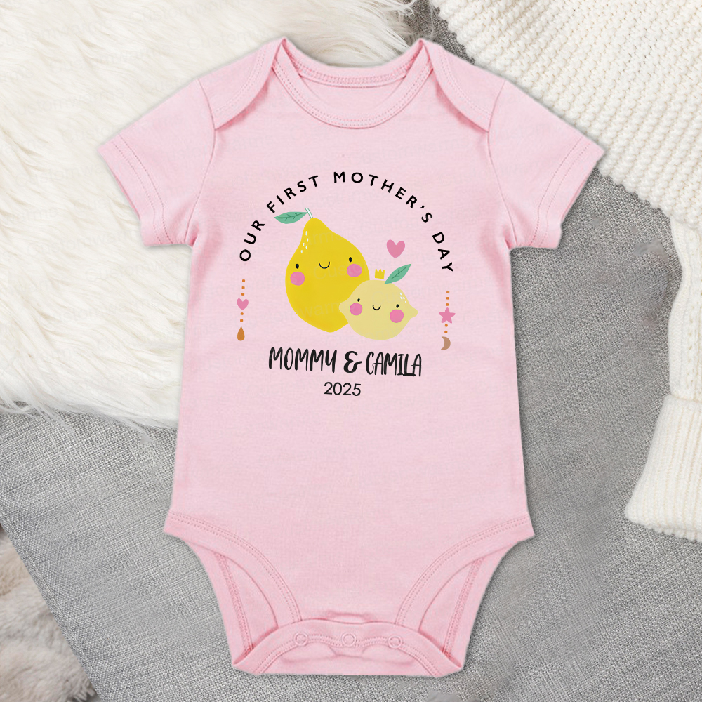Personalized First Mother's Day Mommy and Baby Outfit | CWFamily22