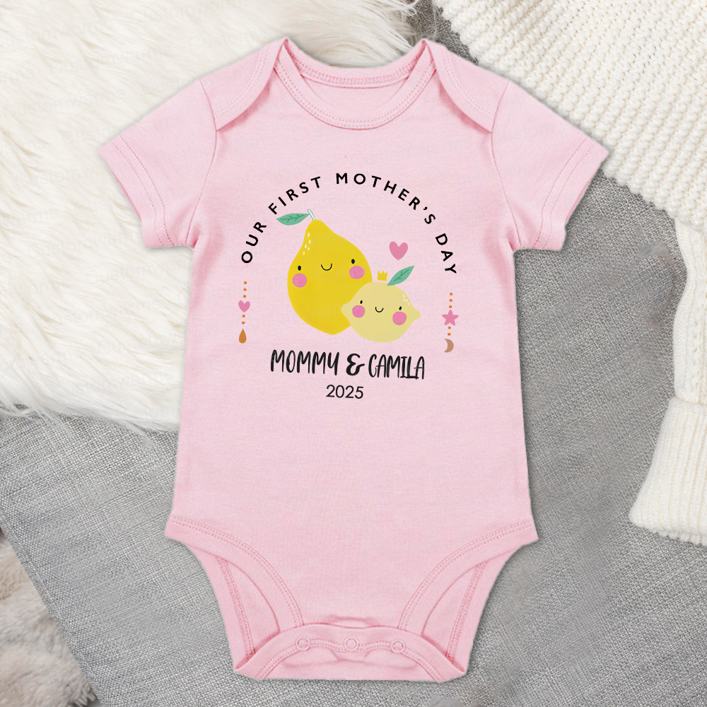 Personalized First Mother's Day Mommy and Baby Outfit | CWFamily22