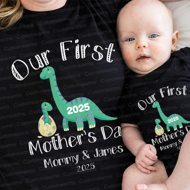 Personalized First Mother's Day Mommy and Baby Outfit | CWFamily27