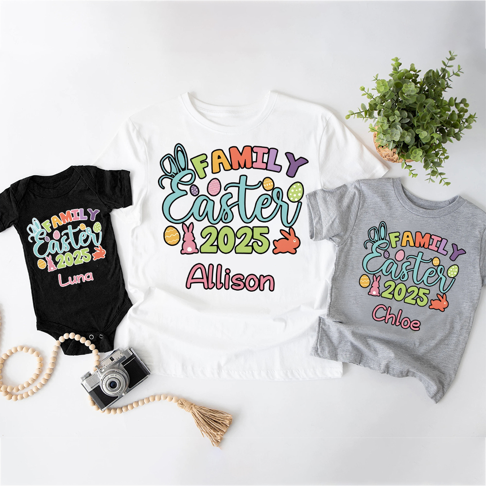 Personalized Family Happy Easter Matching Shirt | CWEaster65