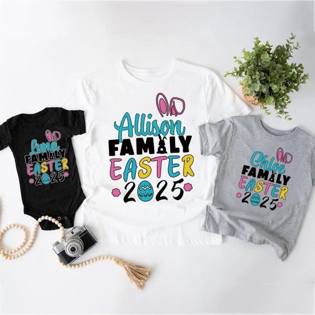 Personalized Family Happy Easter Matching Shirt | CWEaster66