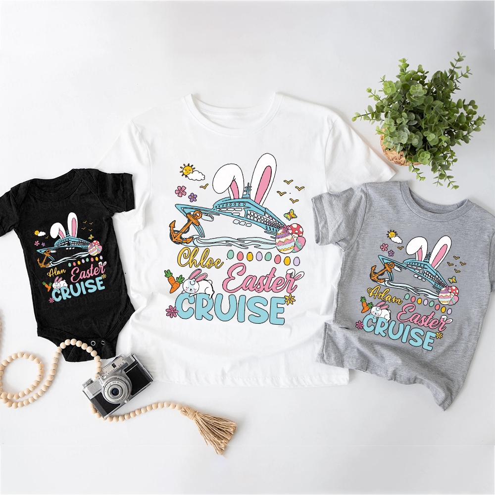 Personalized Family Happy Easter Matching Shirt | CWEaster70
