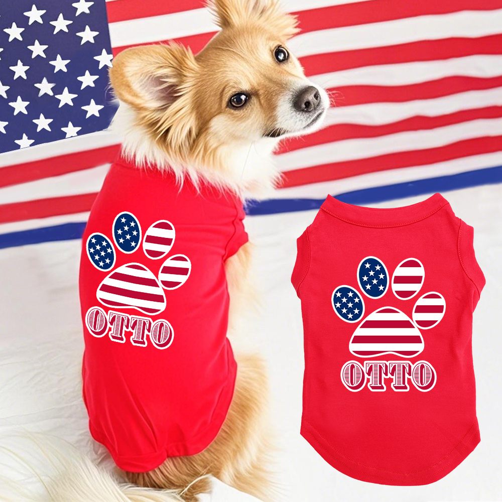 Personalized The 4th of July Soft Pet Shirt | BKPet151