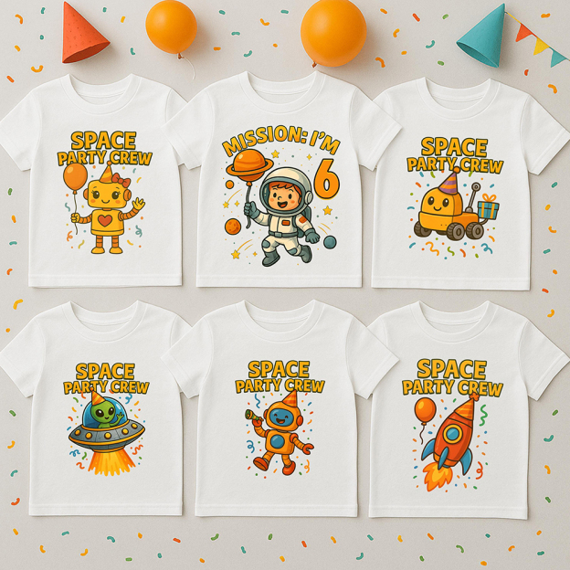 Personalized Space Party Birthday T-Shirt | inBirth33