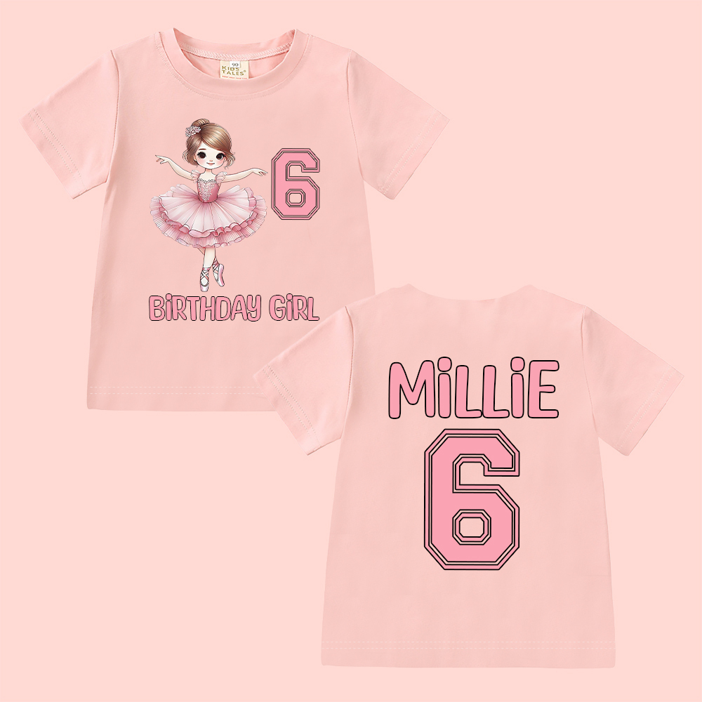 Personalized Ballet Dancer Theme Birthday T-Shirt | inBirth35